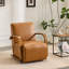 Fauteuil de détente pour une personne, fauteuil d'appoint pivotant, brun