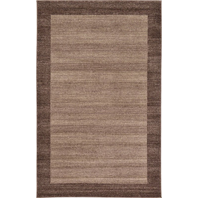 Tapis géométrique brun clair Desdemona