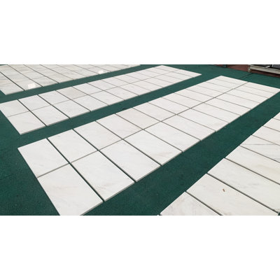 Carrelage en marbre texturé de 12 po x 24 po Fs - La pierre naturelle transforme votre salle à manger, murs de cuisine en chefs-d'œuvre de décoration blanc 12 po x 24 po pour la finition murale, couloir idéal, cuisine, salle de bain