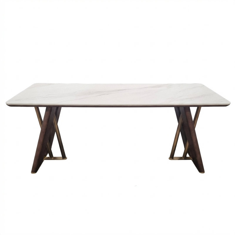 Metal Base Dining Table