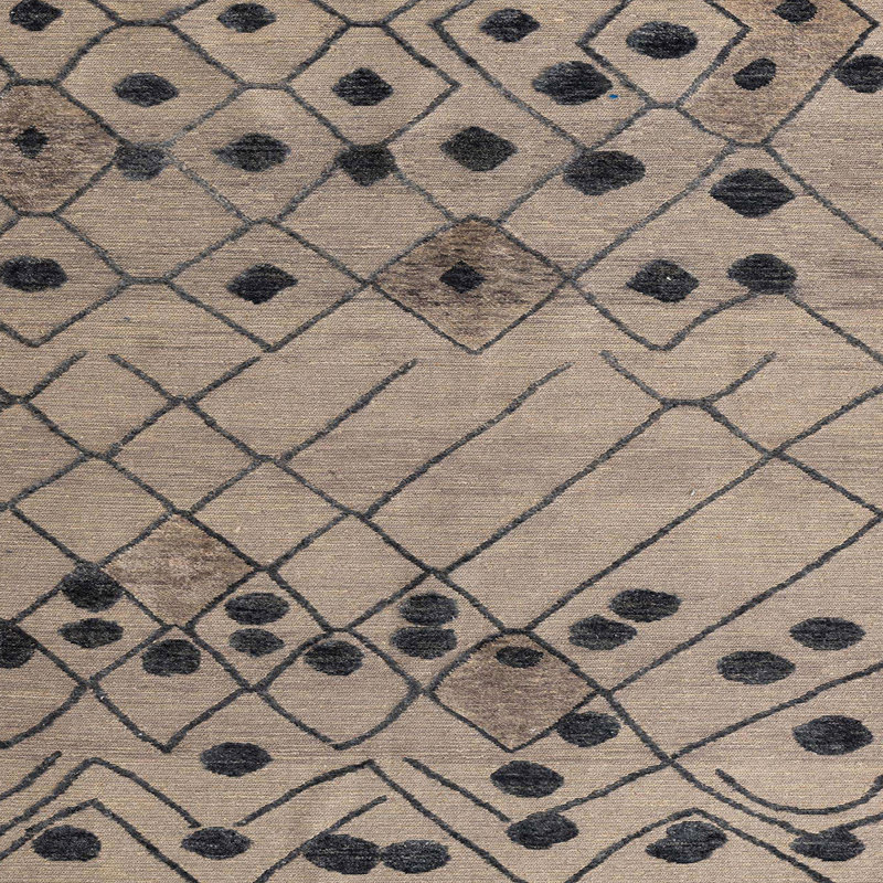 Tapis abstrait moderne 4463, Carré 5 pi