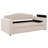 Upholstered Daybed With Storage Armrests, Trundle And Latest Integrated Bluetooth Audio System, Teddy Fleece,-1734351408