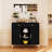 39.4" Black Modern Accent Cabinet with 2 Drawers & 2 Doors, Freestanding Storage Cabinet with Adjustable Shelves, Gold Metal Legs & Handles, Sideboard Buffet Cabinet for Living Room, Entryway, Bedroom, Pantry-1952159388