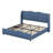 Modern Bed Frame With Wingback Head Board, Upholstered Platform Bed With Wavy Footboard-120877456-120877447