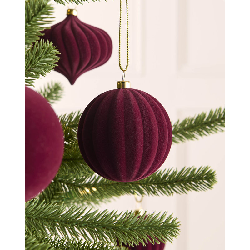 25cm Polystyrene Bauble, burgundy