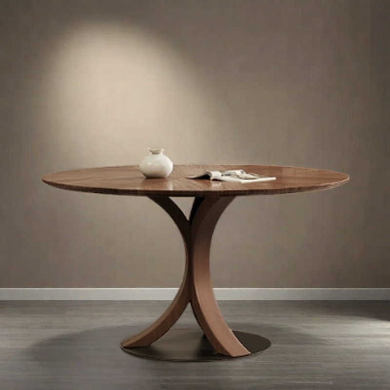 Medieval style simple dining table, 29.5"H x 47.2"L x 47.2"W