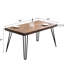 6 ensembles de salle à manger: table en épingle à cheveux, 4 chaises, banc et charme rustique