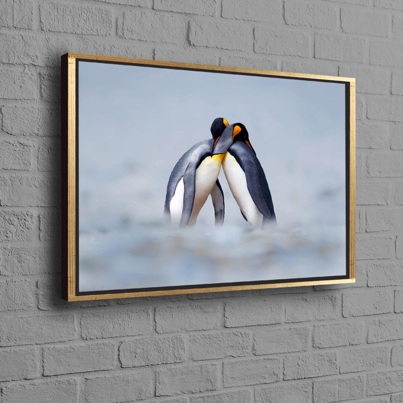 Print on Canvas, 70 cm H x 100 cm W, Framed Print without Mat, Gold