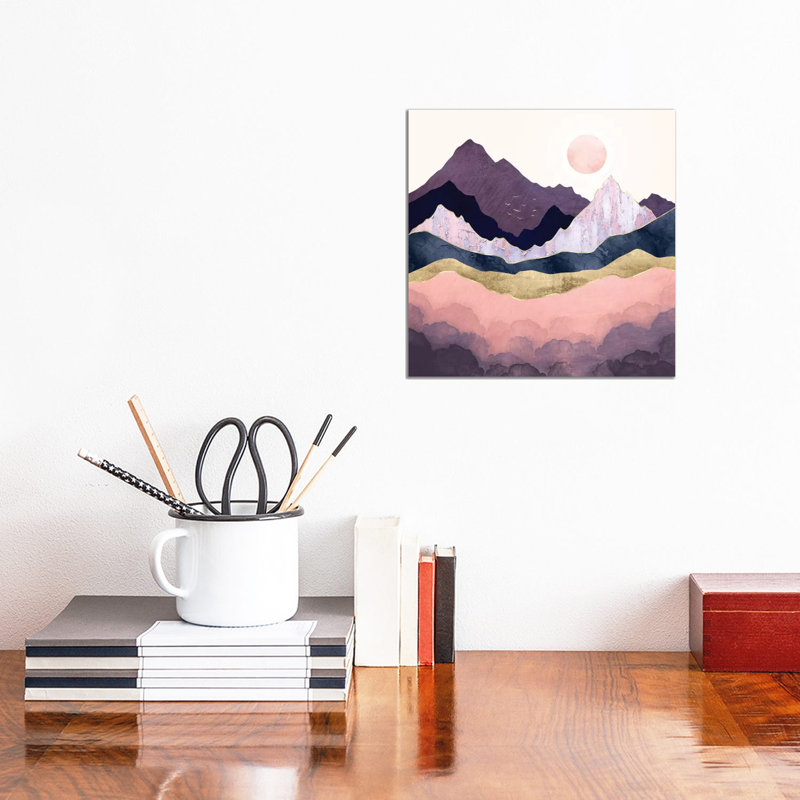 Mauve Mist - Print on Canvas, No Framed, 30.48 cm H x 30.48 cm W