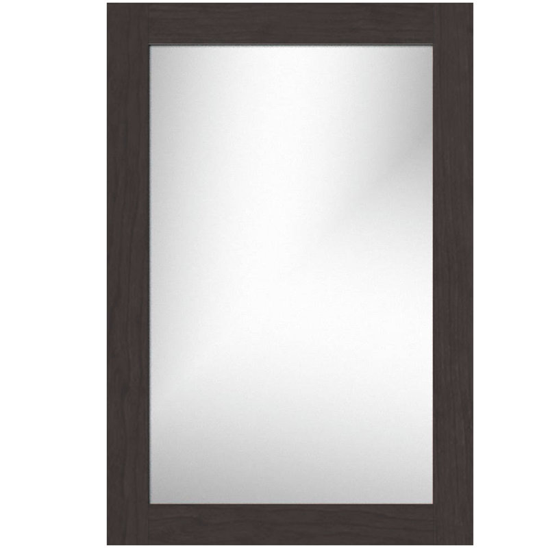 Miroir 30 po x 36 po, cadre en bois foncé 2,5 po