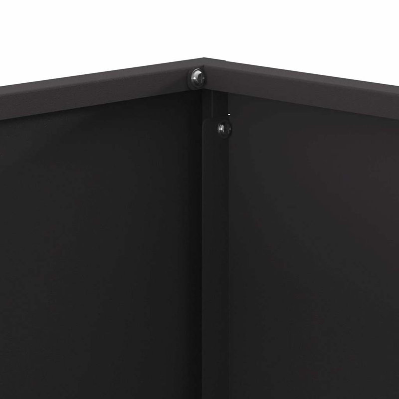 Modern Outdoor Fire Pit, 40cm H x 60cm W x 60cm D, Black