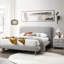 Table de chevet 2 tiroirs Grey Boucle