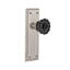Black Crystal Interior Mortise Door Knob with New York Long Plate-905549881-905549856