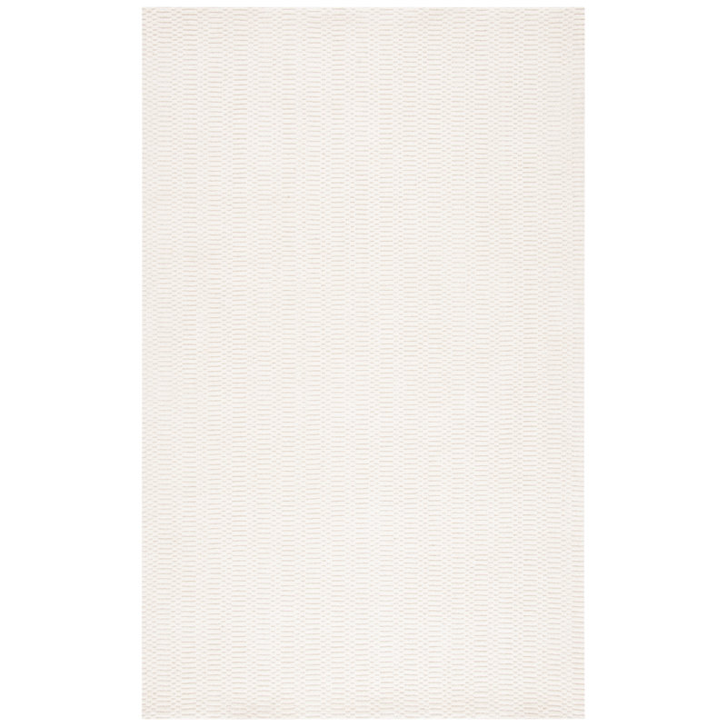 Hafiz Hand Loomed Wool/Jute/Cotton Geometric Rug in Beige, Rectangle 3' x 5'