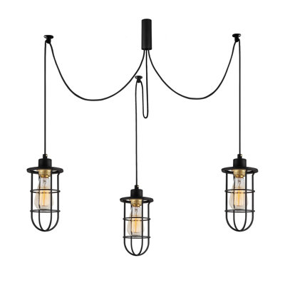 Luminaire suspendu géométrique à 3 lumières Dawley