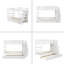 Lits simples superposés avec lit gigogne simple et fonction de rangement pour escalier-793587846