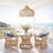 Kloe Outdoor Rattan Pendant Light - 28" Natural Brown Dome 1-Light Polished Handwoven Adjustable Light Fixture For Covered Patio, Porch in Modern, Traditional, Boho & Coastal Style-405726488-405726563