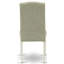 Ensemble de salle à manger 7 pièces composé d'une table rectangulaire en bois avec feuille papillon et 6 chaises de salle à manger Parson en tissu Shitake foncé, lin blanc-476910610-427462050-476910621