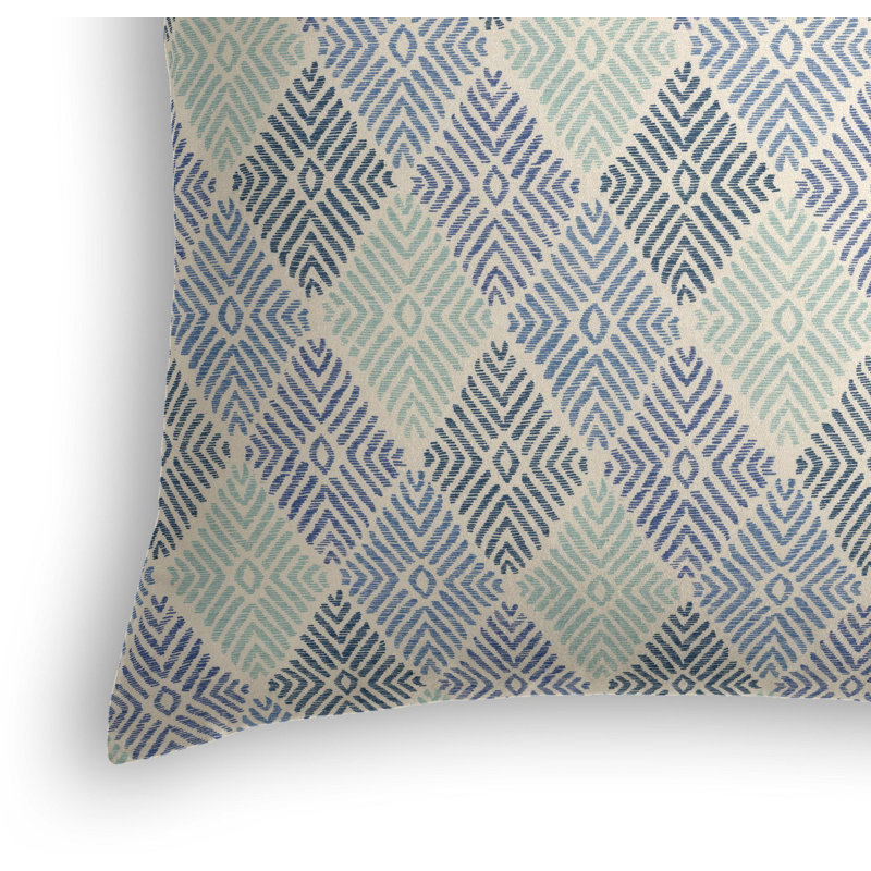 Globetrotter Square Pillow Cover & Insert, 20" x 20", Blueberry