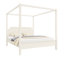 Lit plateforme à baldaquin en bois avec tête de lit Lurell, structure en bois massif, support de lattes, aucun sommier requis-128994760-128994762