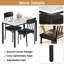 Ensemble de table de salle à manger 3 pièces pour 2 personnes, petite table de petit déjeuner rectangulaire en faux marbre avec 2 chaises rembourrées en similicuir, table de cuisine et chaises pour petits espaces, salle à manger, salon, appartement