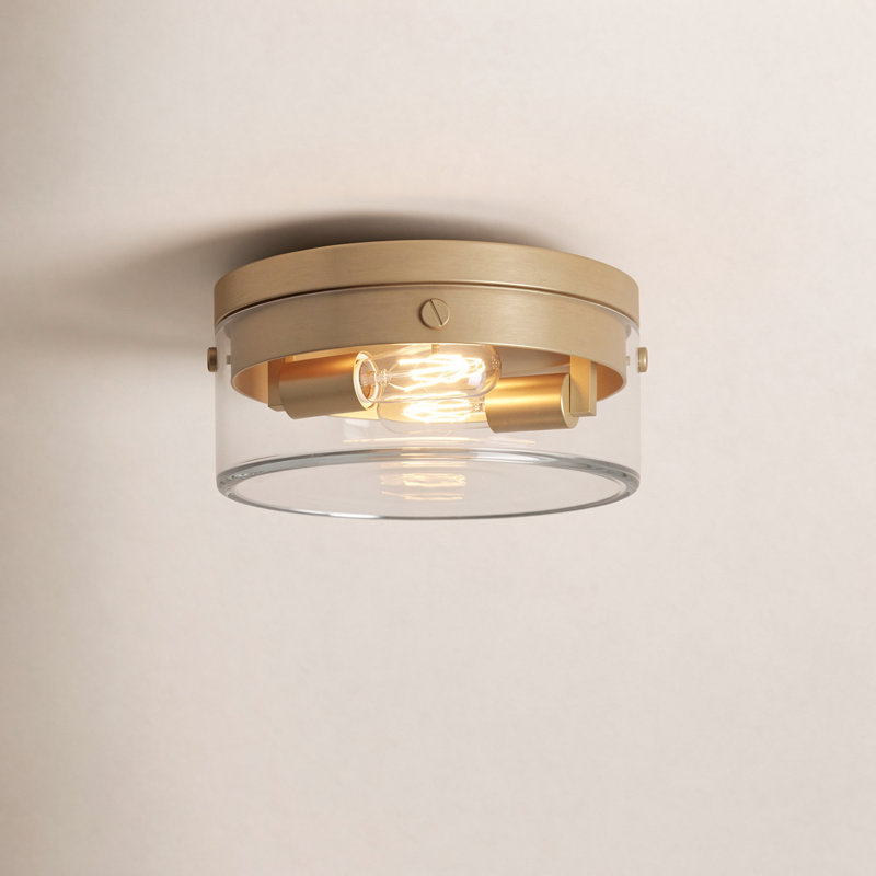 Garrett 2 - Light Flush Mount, Burnished Brass