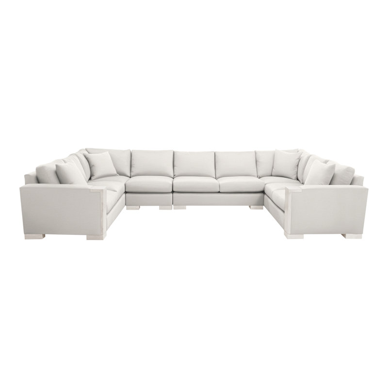 Michael Weiss 4-Piece Abingdon Sectional, Nadia Parchment, Casa Blanca