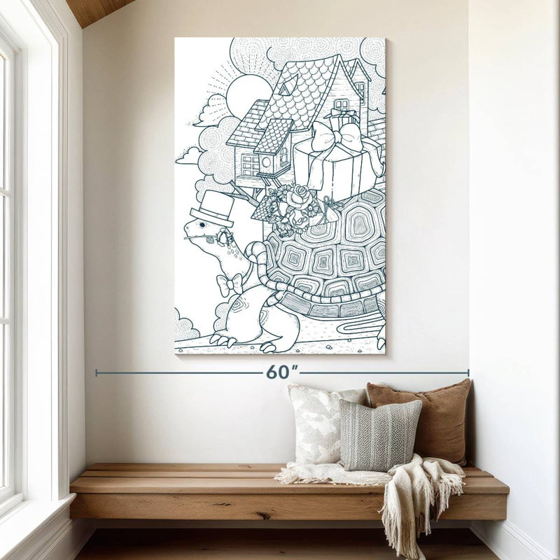 Turtle Express Delivery, 51" H x 34" W