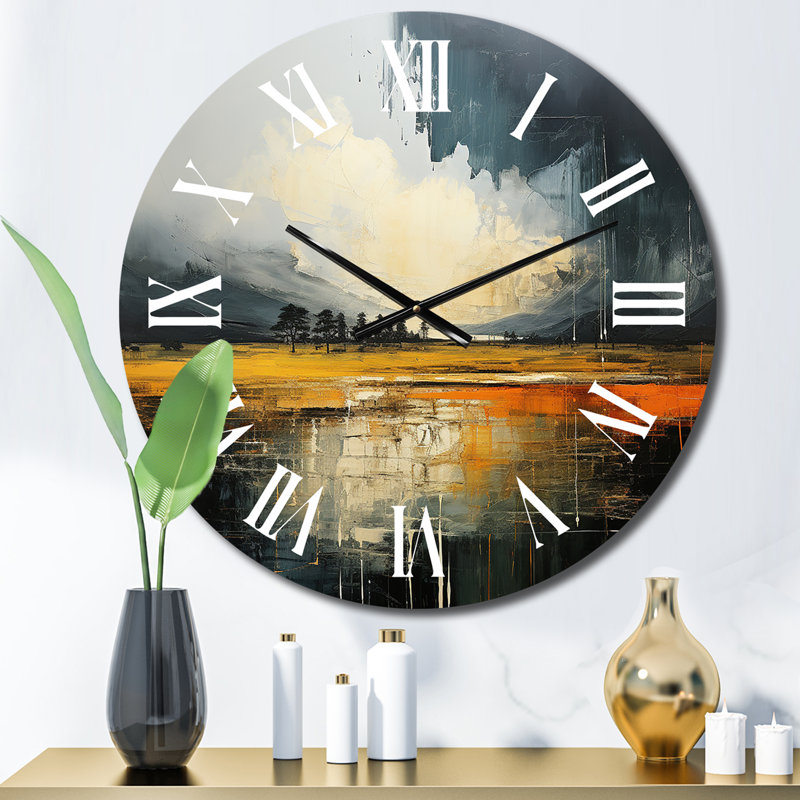 Horloge murale en métal Deshi, Petit