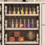Armoire de rangement à clous en acrylique blanc avec poignées dorées, organisateur robuste pour le salon et la maison
