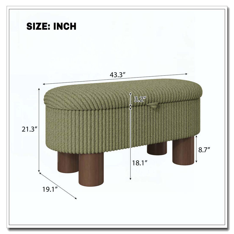 Banc rembourré Modern, Vert