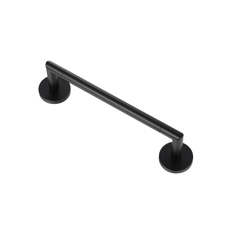 Arcadia - Porte-serviettes simple, Noir mat, H 2,87 po x l 25,98 po x P 2,87 po