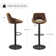 Newville Swivel Upholstered Adjustable Height Counter Stool with Metal Frame