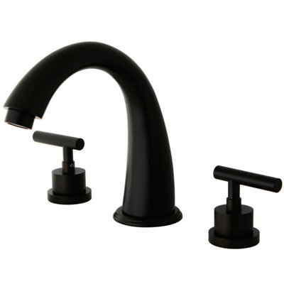 Robinet de baignoire romaine à 3 poignées et 3 poignées Kingston Brass Kingston