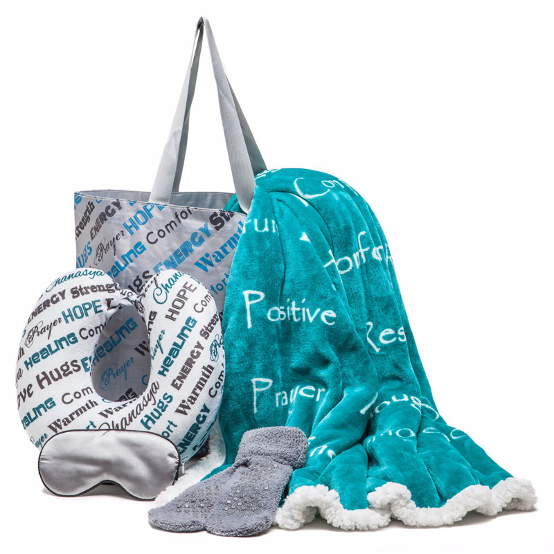 5 Piece Positive Energy Throw, Teal
