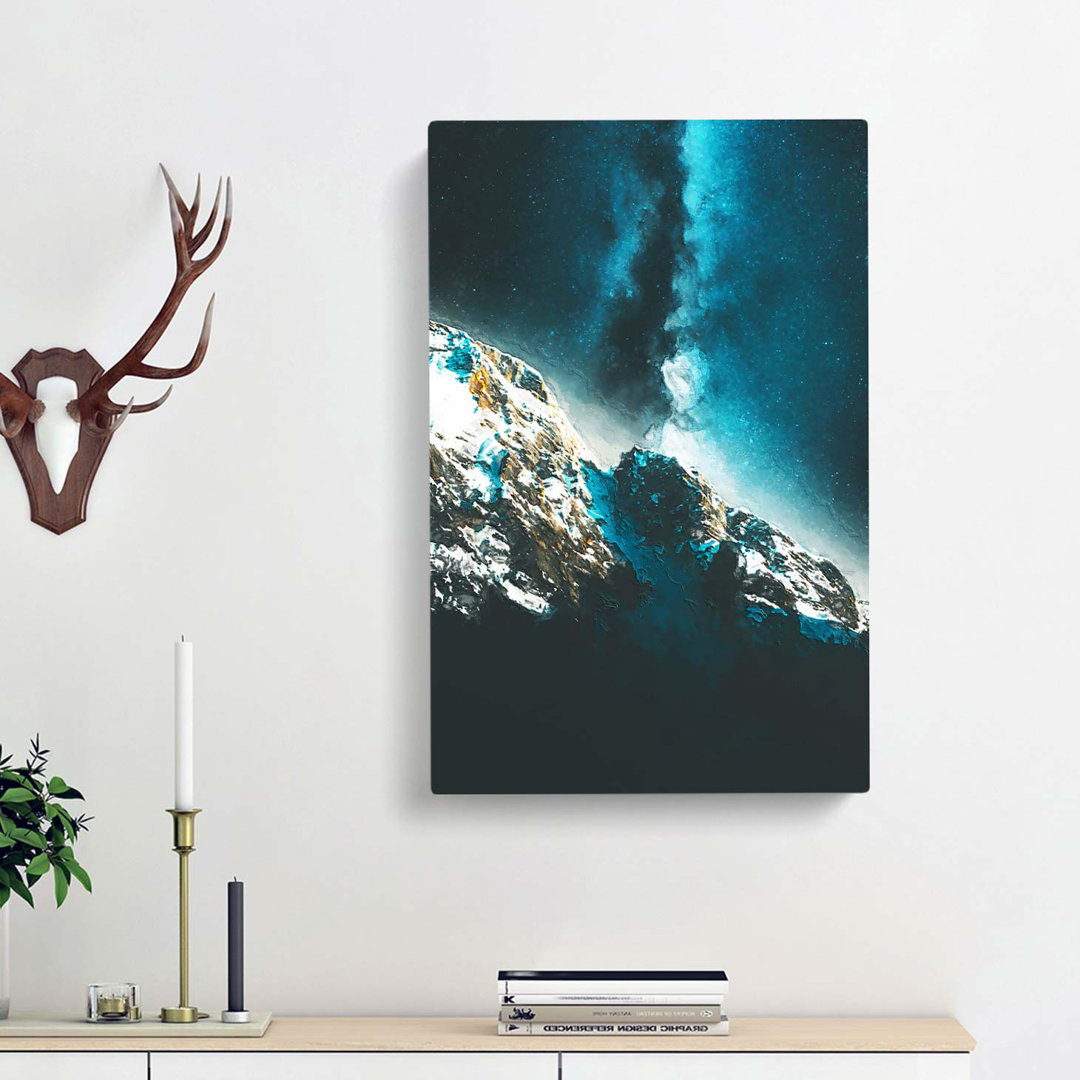 Explosion of Stars Above the Mountains - Wrapped Canvas