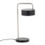Lampe de table contemporaine en nickel et métal noir