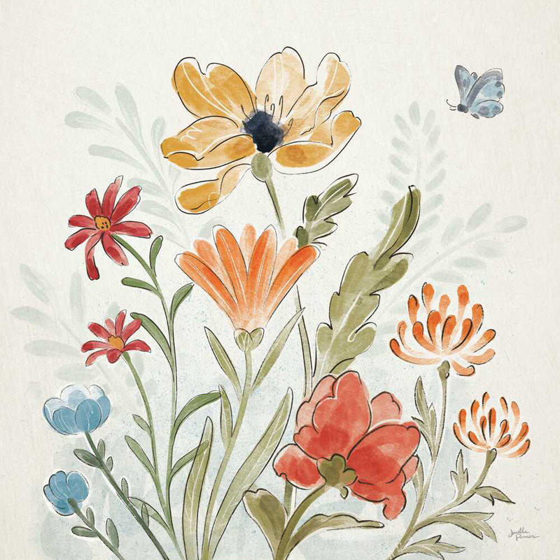 " Spiced Petals III " by Janelle Penner Painting Print, 36" H x 36" W x 1.25" D