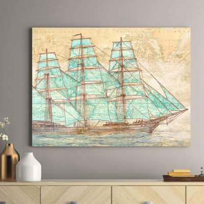 Sailing to the World 1 Piece Wrapped Canvas Wall Art