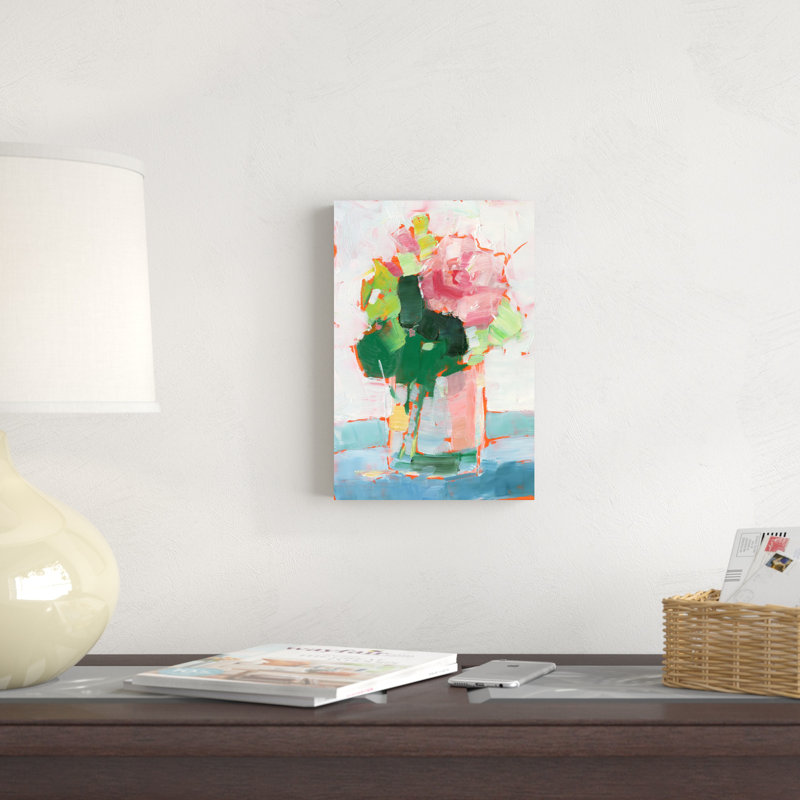 Fleurs coupées I, H 12 po x l 8 po x P 1,25 po