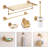 Gold Wall Mounted Towel Racks