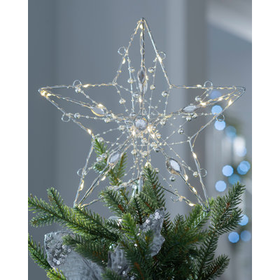 29cm Metal Astrology & Stars Lighted Tree Topper