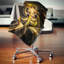 Flammes fractales jaunes - coussin imprimé abstrait-30140989-30140993