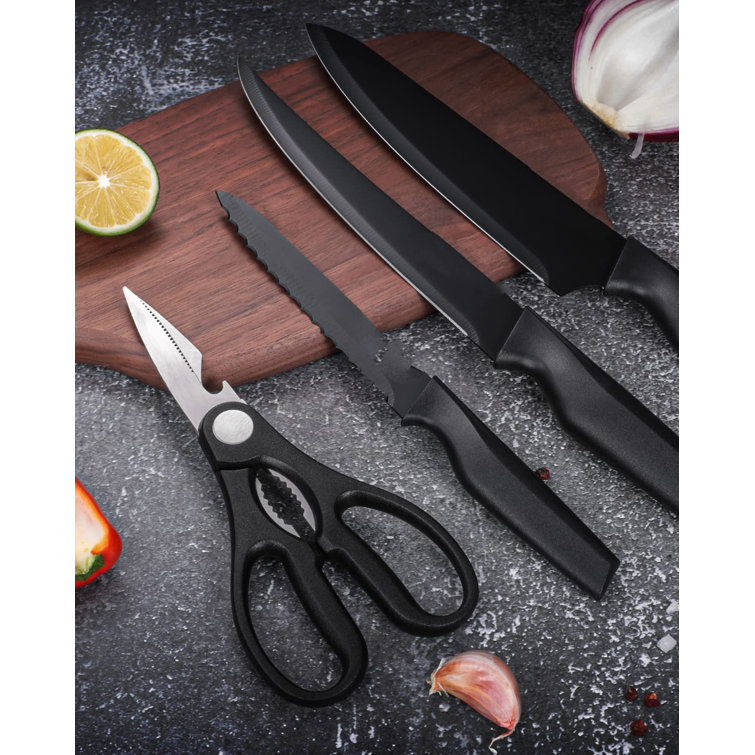 MooJ Plastic Development Metal Knife Block Set B07GDHYNSV