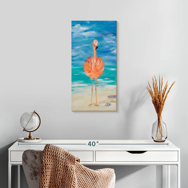 Beach Flamingo I, H 24 po x l 12 po
