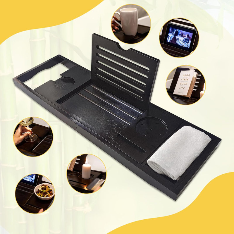 Plateau en bambou pour baignoire
