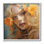 Fille et fleurs orange, estampe numériqueArtbyRB-594055506-546216362