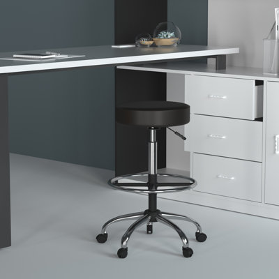 Huckstep Height Adjustable Lab Stool with Footring by Symple Stuff