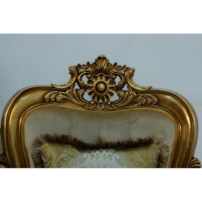 Armchair, Gold, Beige/Off White