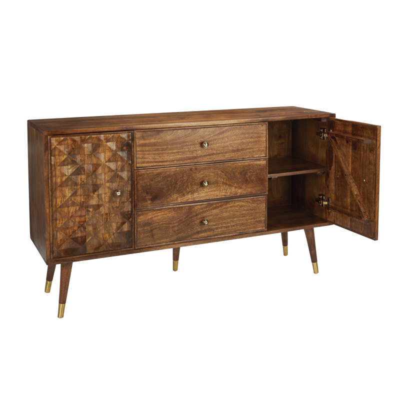 Bittinger 140cm Solid Wood Sideboard
